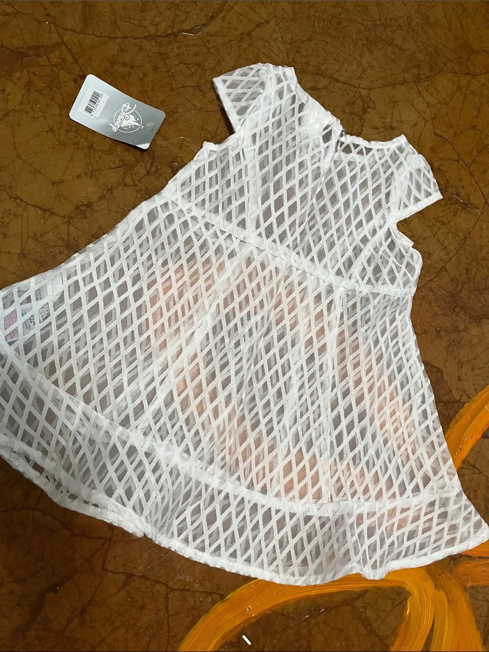 Disney White Mesh Diamond Overlay Dress Sz 2T  NWT